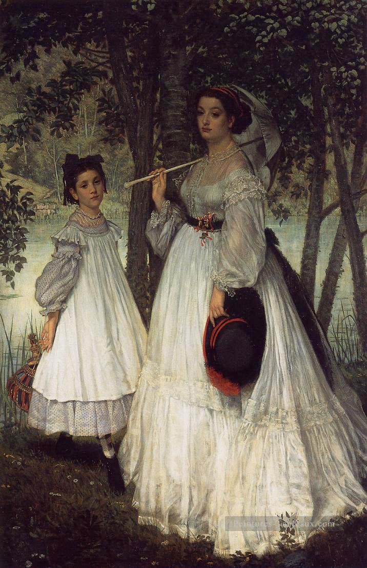 Le portrait des deux sœurs James Jacques Joseph Tissot Peintures à l'huile